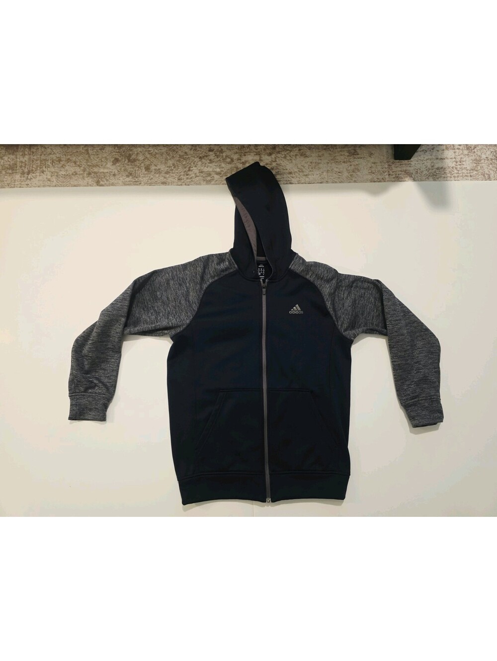 Adidas Zip Up Hooded Jacket Men's Size Medium Navy
